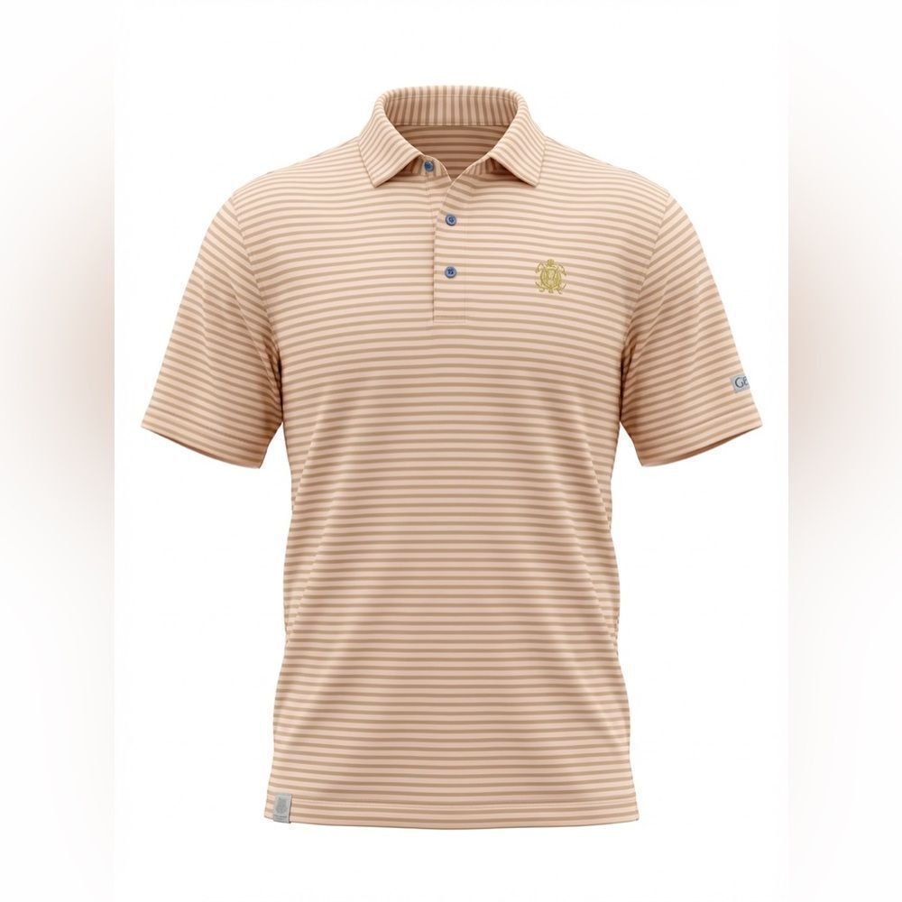 PETER MILLAR MENS POLO SHIRT SIZE XXL ORANGE WHITE STRIPES